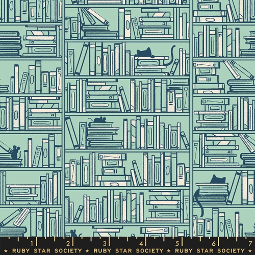 Patchwork Baumwolle - Sarah Watts - Reading Nook - Library Soft Aqua